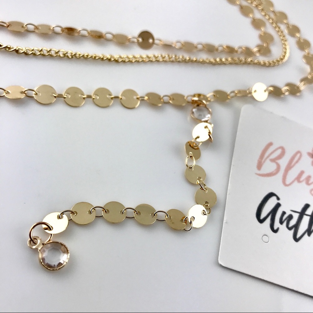 3 for $25⚡️3 layer sequin chain & tassel necklace - Picture 4 of 7